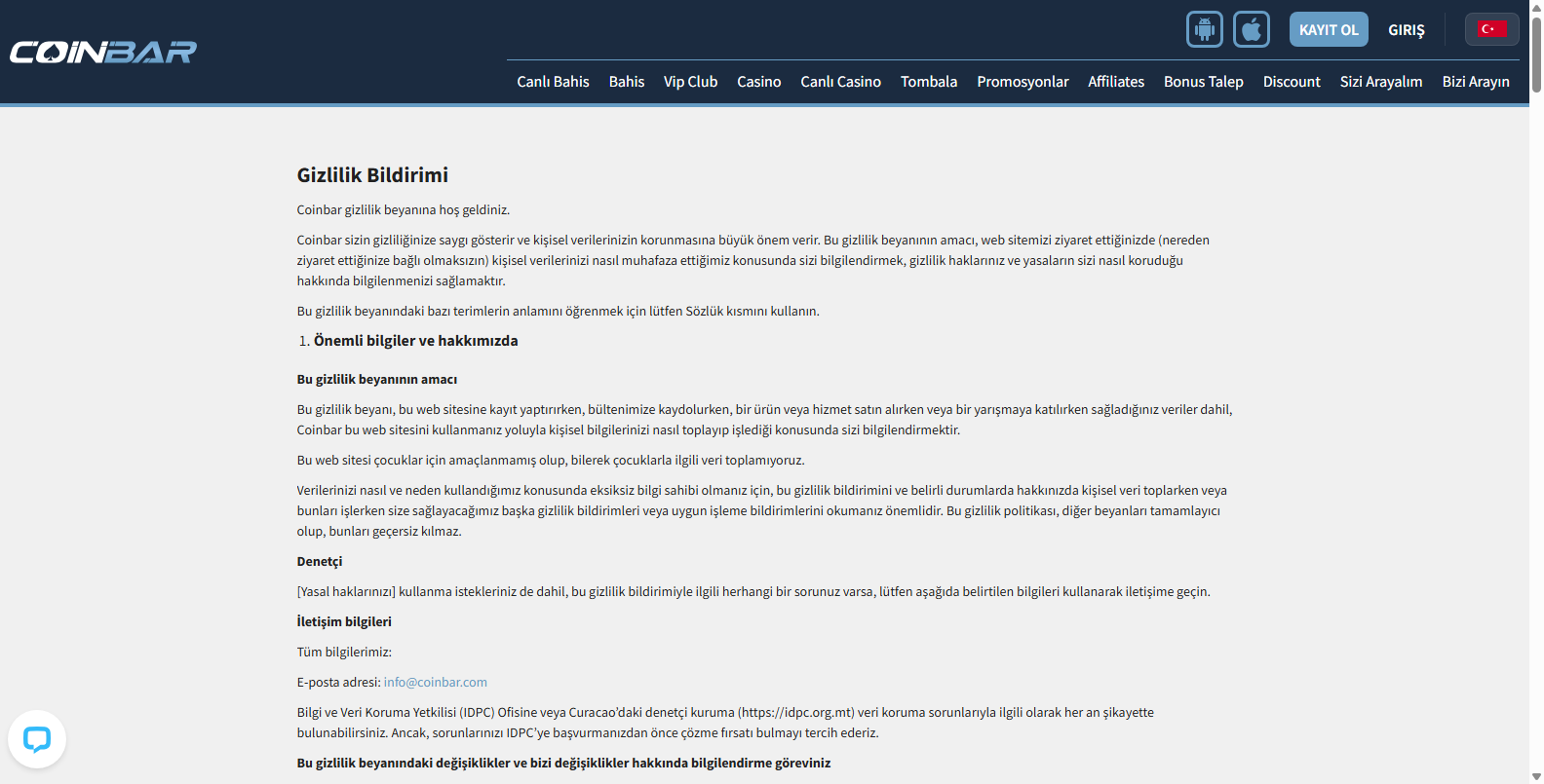 Coinbar Türkçe Blackjack